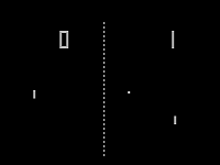 Screenshot of the original version of Pong by Atari